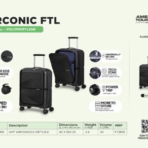 American Tourister Airconic FTL Mobile Office Laptop Overnighter Travel Bag