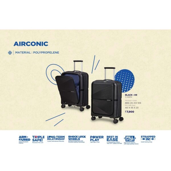 American Tourister Airconic Mobile Office Laptop Overnighter Travel Bag