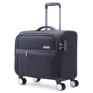 American Tourister Luxe Biz Black Laptop Rolling Tote Bag