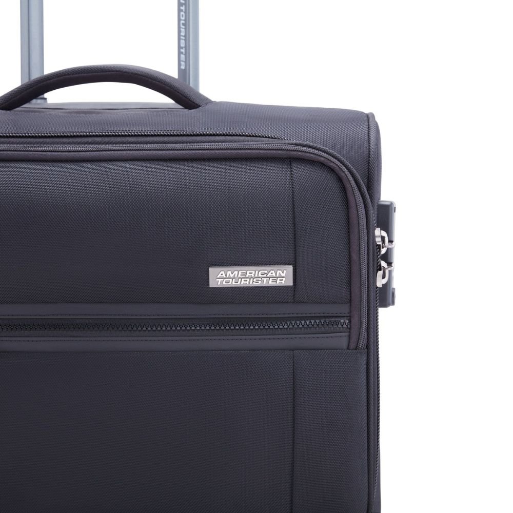 American Tourister Luxe Biz Black Laptop Rolling Tote Bag