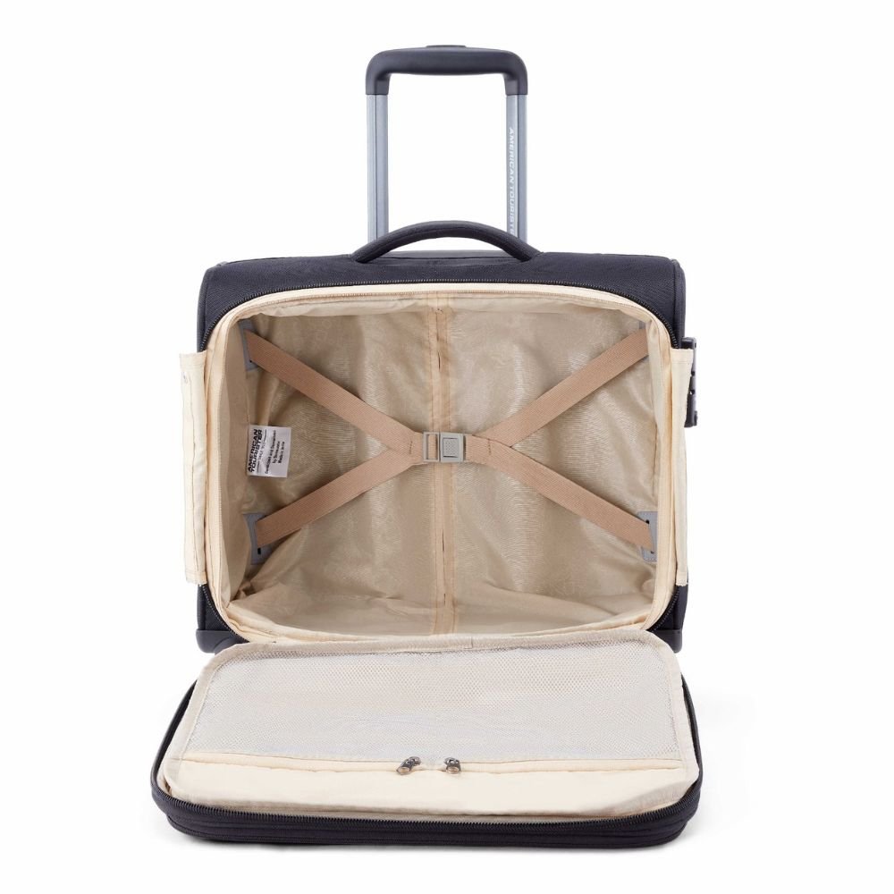 American Tourister Luxe Biz Black Laptop Rolling Tote Bag