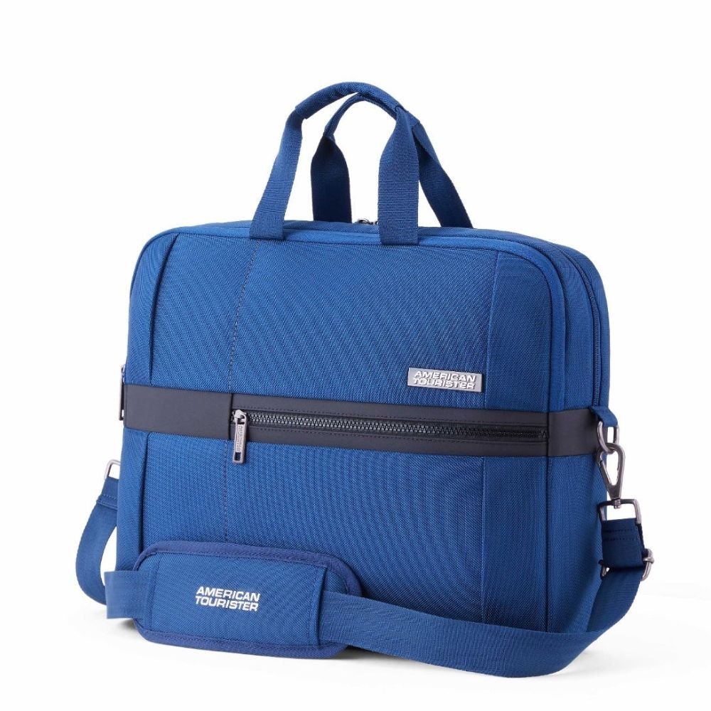 American Tourister Luxe Biz Blue Briefcase