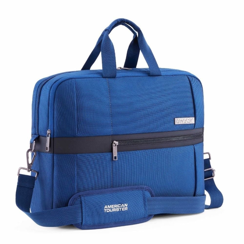 American Tourister Luxe Biz Blue Briefcase