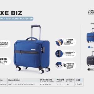 American Tourister Luxe Biz Overnighter Laptop Rolling Tote Bag