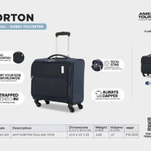 American Tourister Norton Overnighter Laptop Rolling Tote Bag