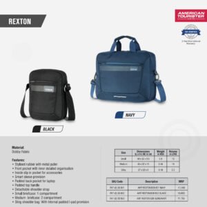 American Tourister Rexton Briefcase and Shoulder Sling Bag