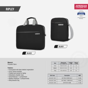 American Tourister Ripley Briefcase & Shoulder Sling Bag