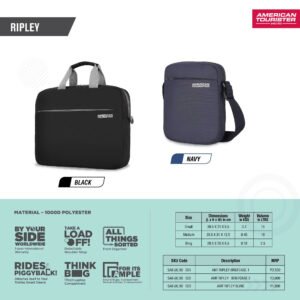American Tourister Ripley Briefcase & Shoulder Sling Bag