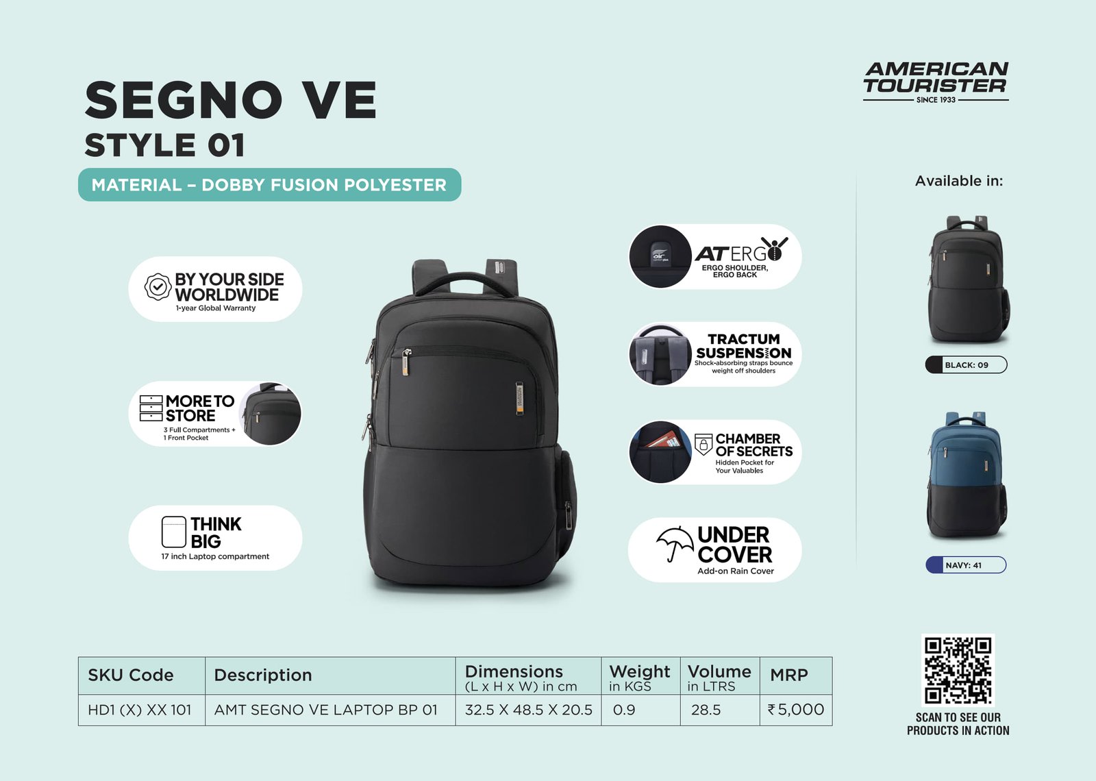 American Tourister Segno VE Style 01 Laptop Backpack