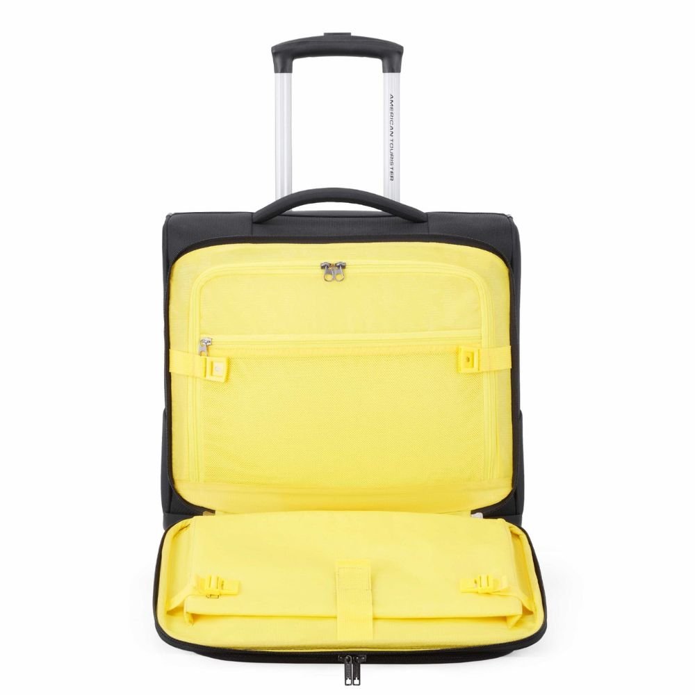 American Tourister Trend Biz Black Laptop Rolling Tote Bag