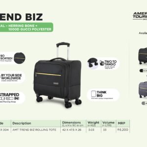 American Tourister Trend Biz Overnighter Laptop Rolling Tote Bag