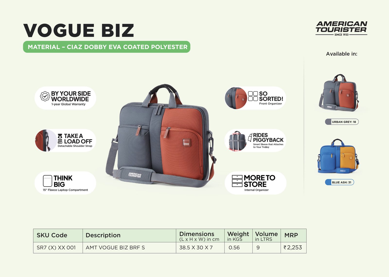 American Tourister Vogue Biz Briefcase
