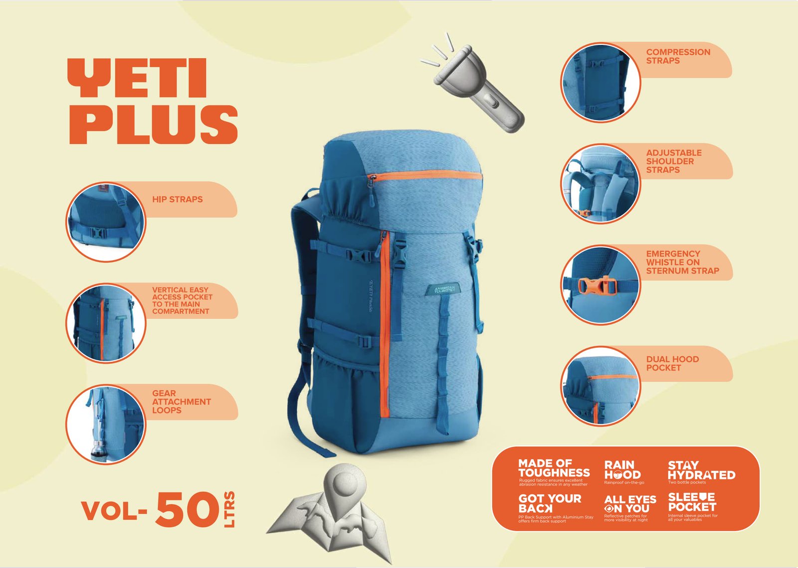 American Tourister Yeti Plus Travel Backpack