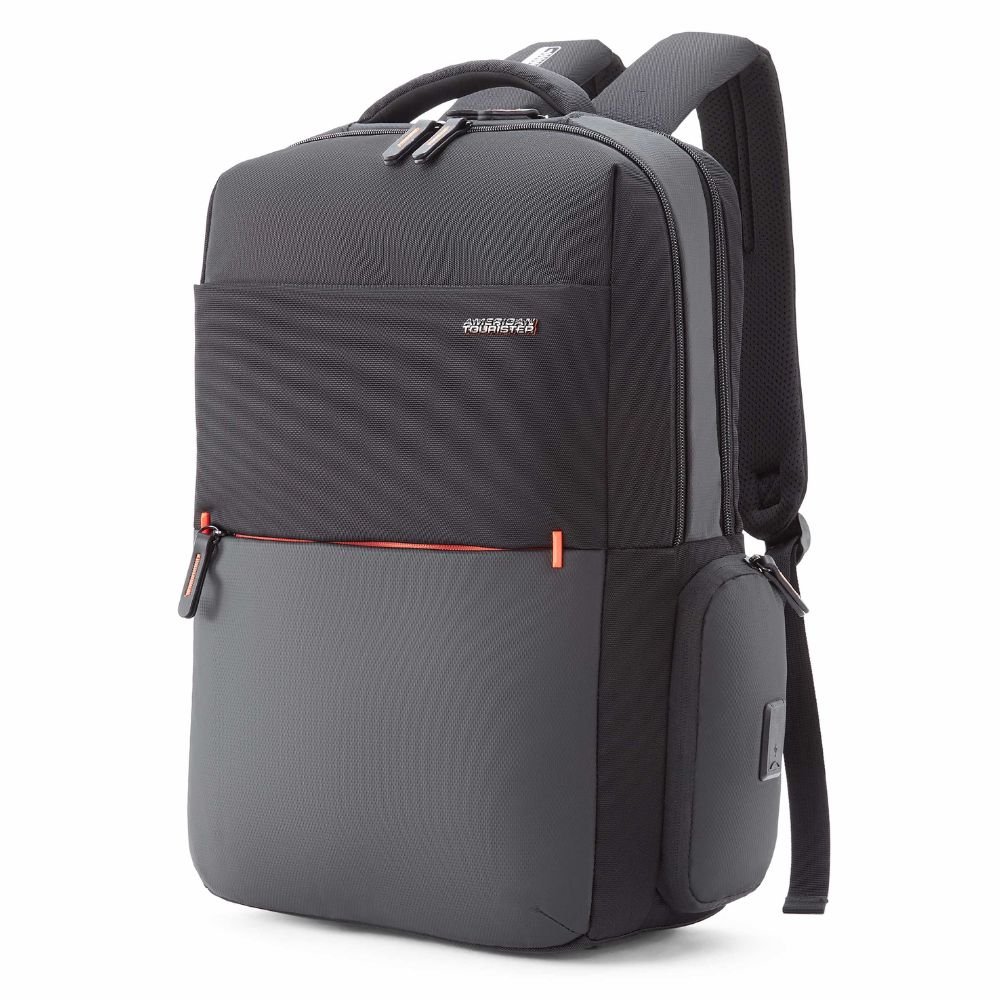 American Tourister Zork Edge Style 01 Black Laptop Backpack