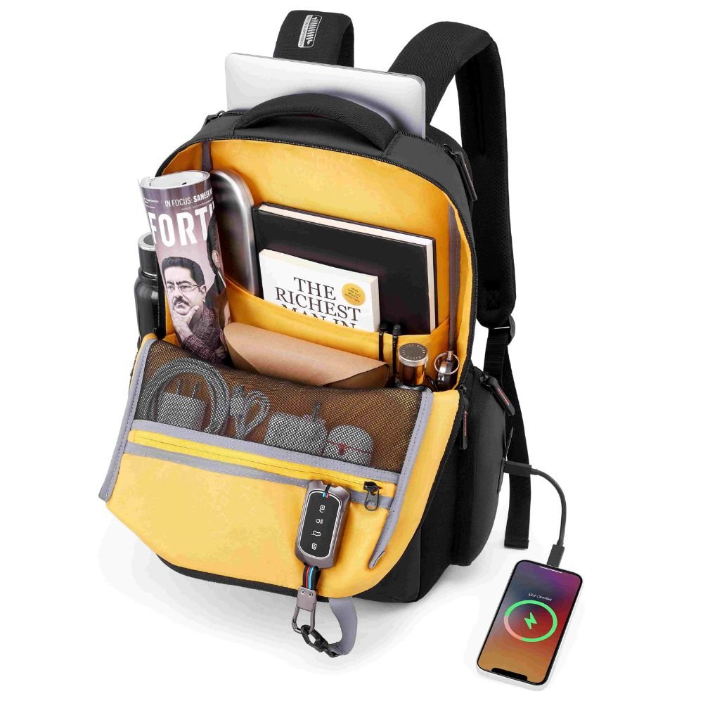 American Tourister Zork Edge Style 01 Black Laptop Backpack