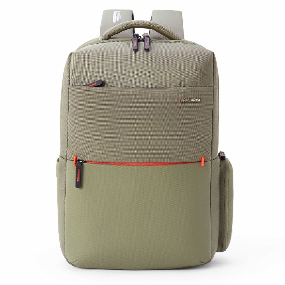 American Tourister Zork Edge Style 01 Olive Laptop Backpack