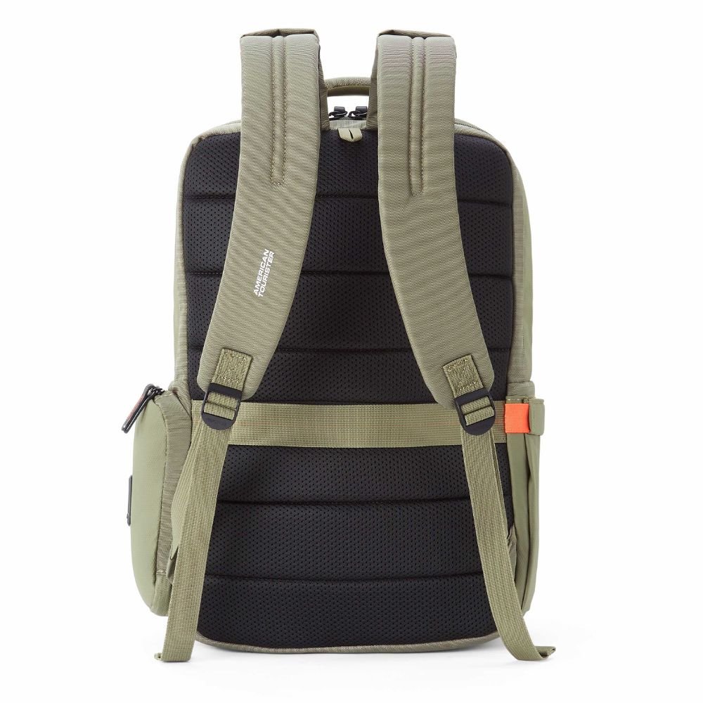 American Tourister Zork Edge Style 01 Olive Laptop Backpack