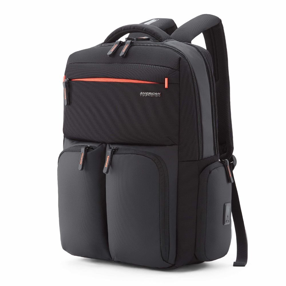 American Tourister Zork Edge Style 02 Black Laptop Backpack
