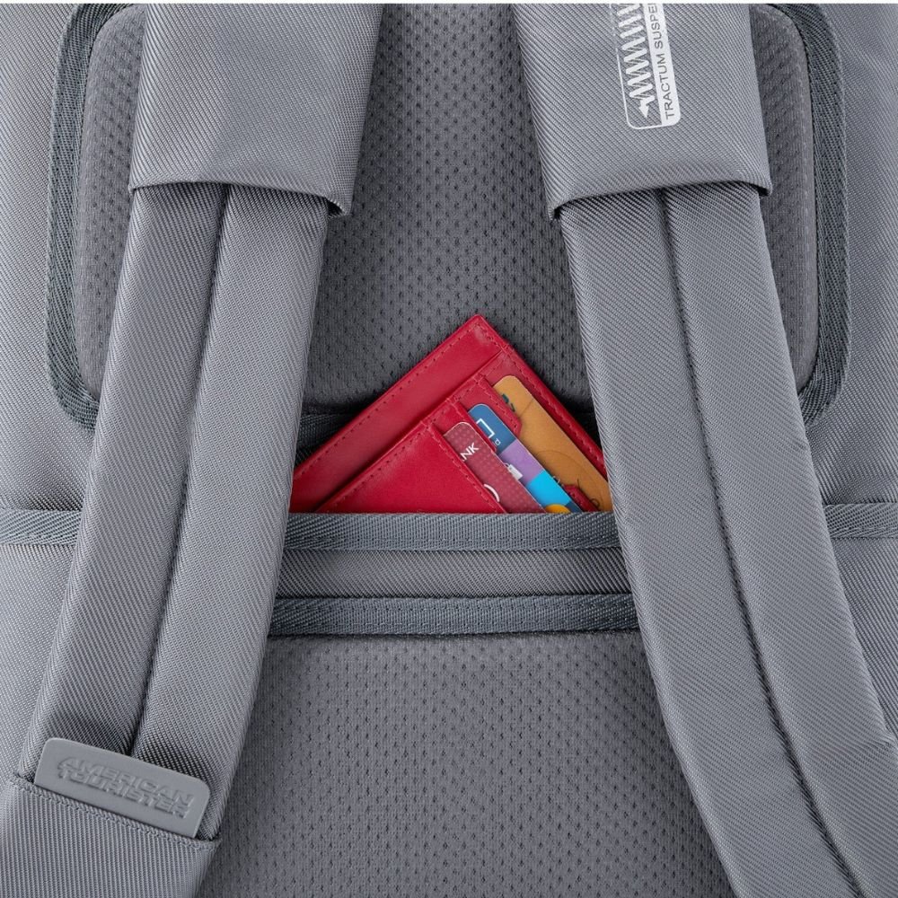 American Tourister Zork Pro Style 01 Grey Laptop Backpack