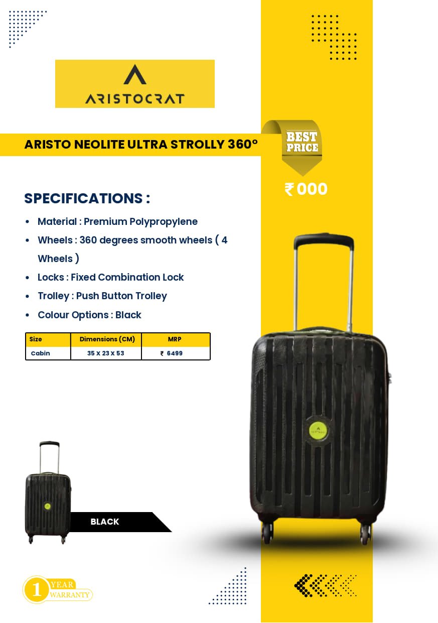 Aristocrat Neolite Ultra Hard Luggage Bag