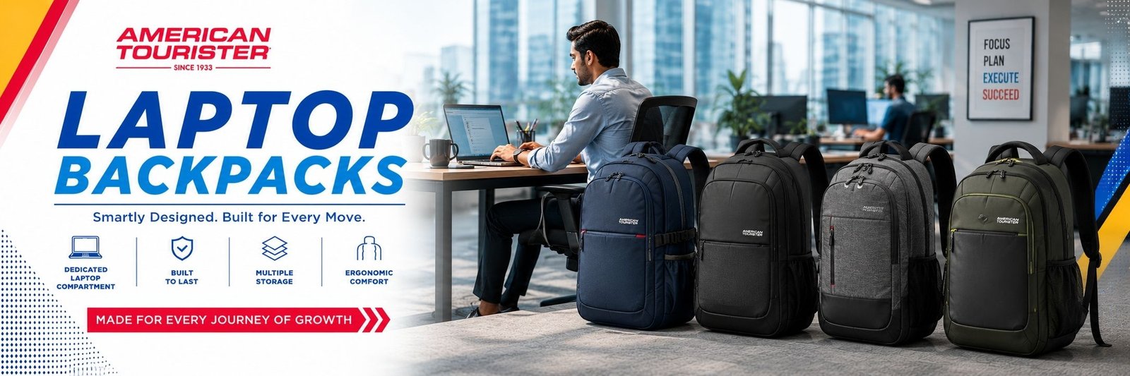 Brand Banner American Tourister Laptop Backpacks