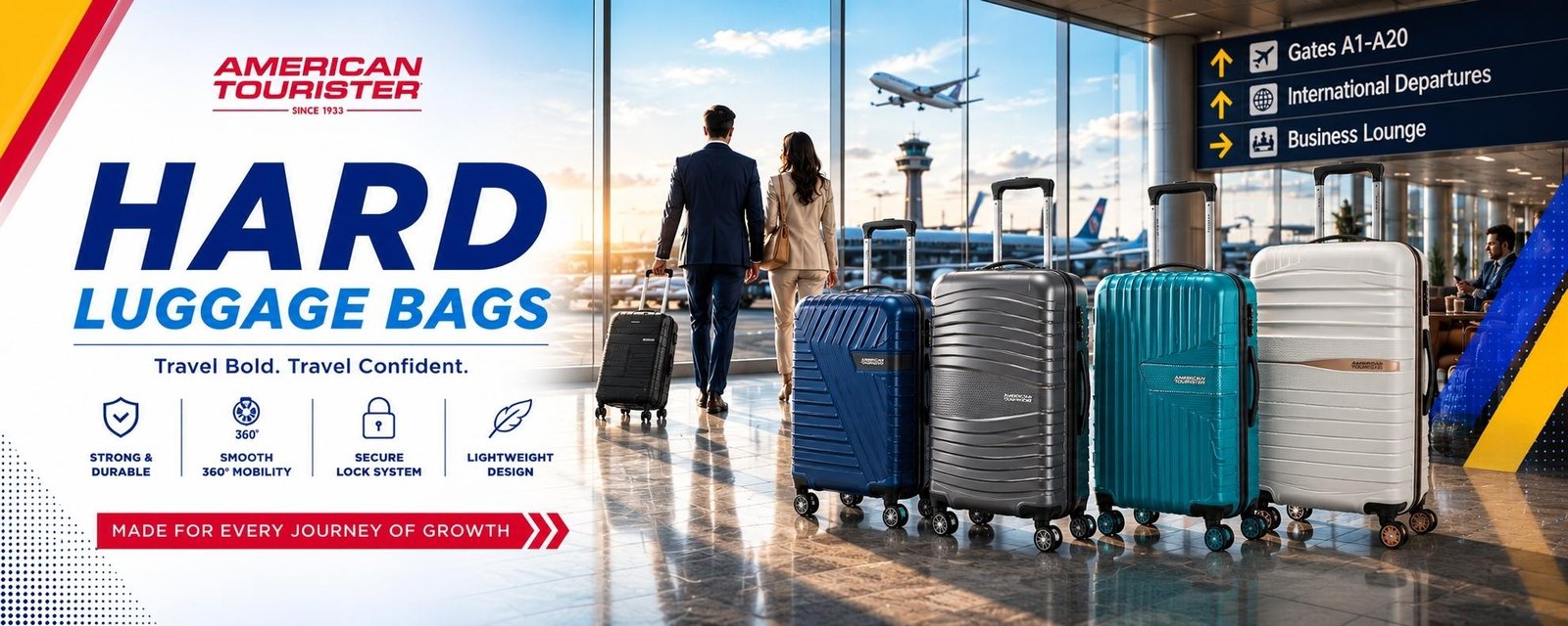 Brand Banner American Tourister Luggage Hard