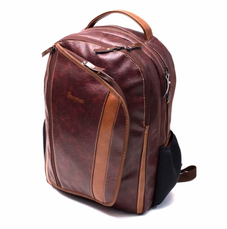 cork leather backpack