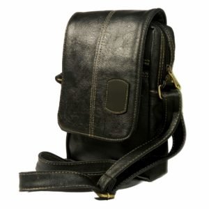 Brogues Oxford Black Leather Messenger Bag