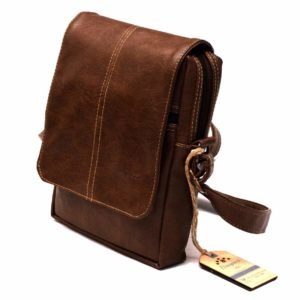 Brogues Oxford Burgundy Leather Messenger Bag
