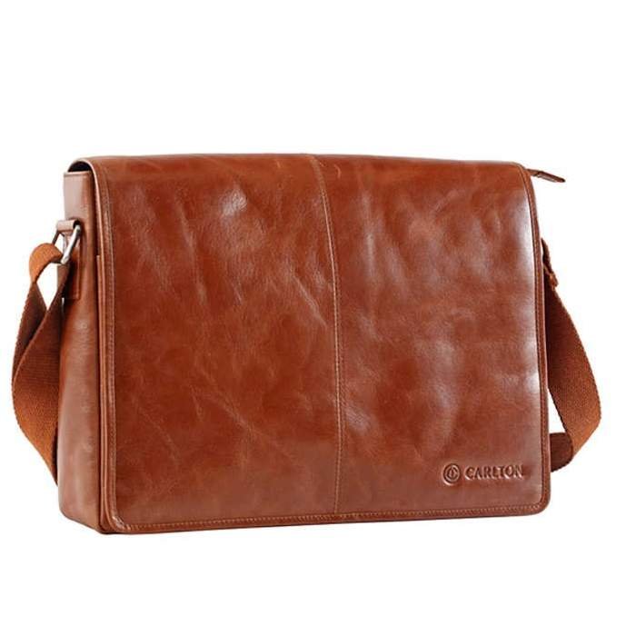 Carlton Inca Leather Messenger Bag Leather - Sunrise Trading Co.