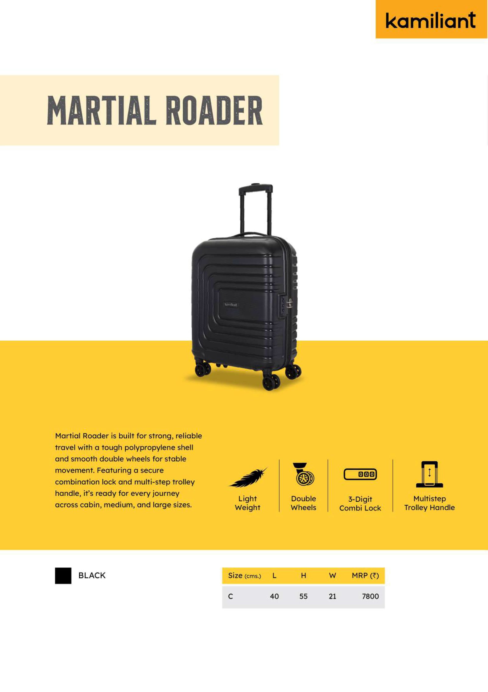 Kamiliant Martial Roader 8W Hard Luggage Bag
