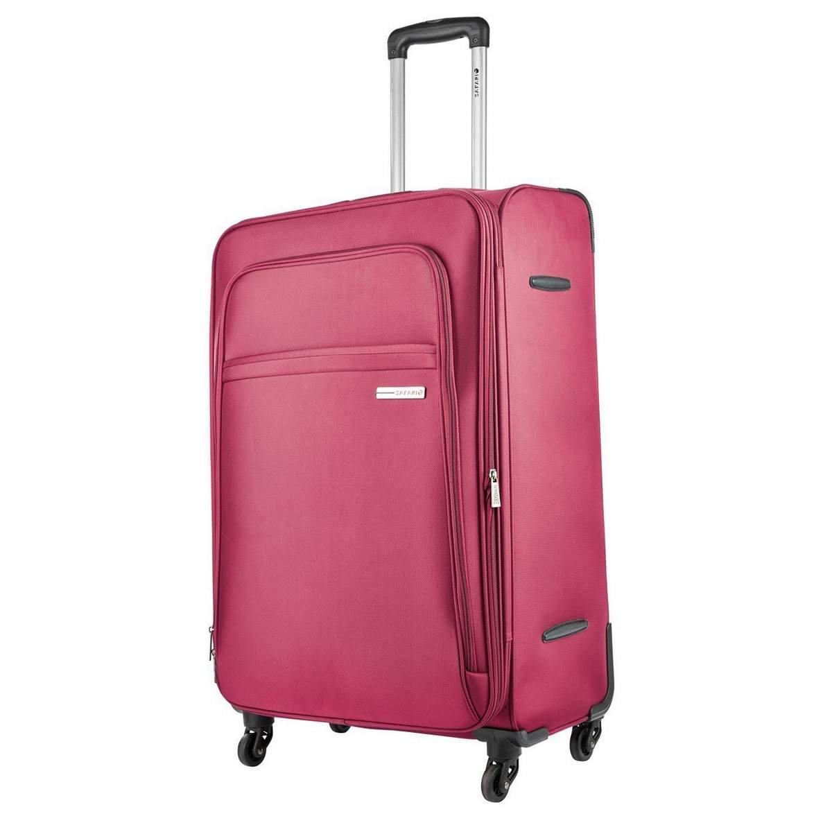 Safari Soft Luggage Bags Set of 3| Number Lock| 4W Trolley Bag |  Polycarbonate Soft Body Suitcase| Size- Cabin+Medium+Large (79 cm,69 cm,59  cm) (Maroon) - Price History