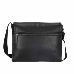Samsonite Esquire Black Leather Messenger Bag