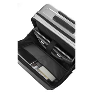 Samsonite Evoa Brushed Silver Laptop Trolley Rolling Tote