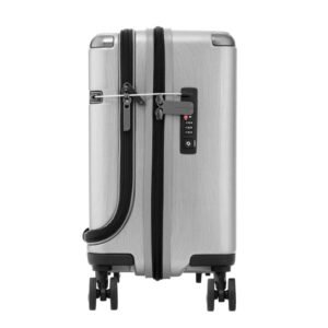 Samsonite Evoa Brushed Silver Laptop Trolley Rolling Tote