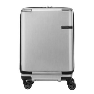 Samsonite Evoa Spinner Front Pocket Brushed Silver Hard Luggage Bag