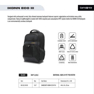Samsonite Ikonn Eco 3 Laptop Backpack Catalog 2023