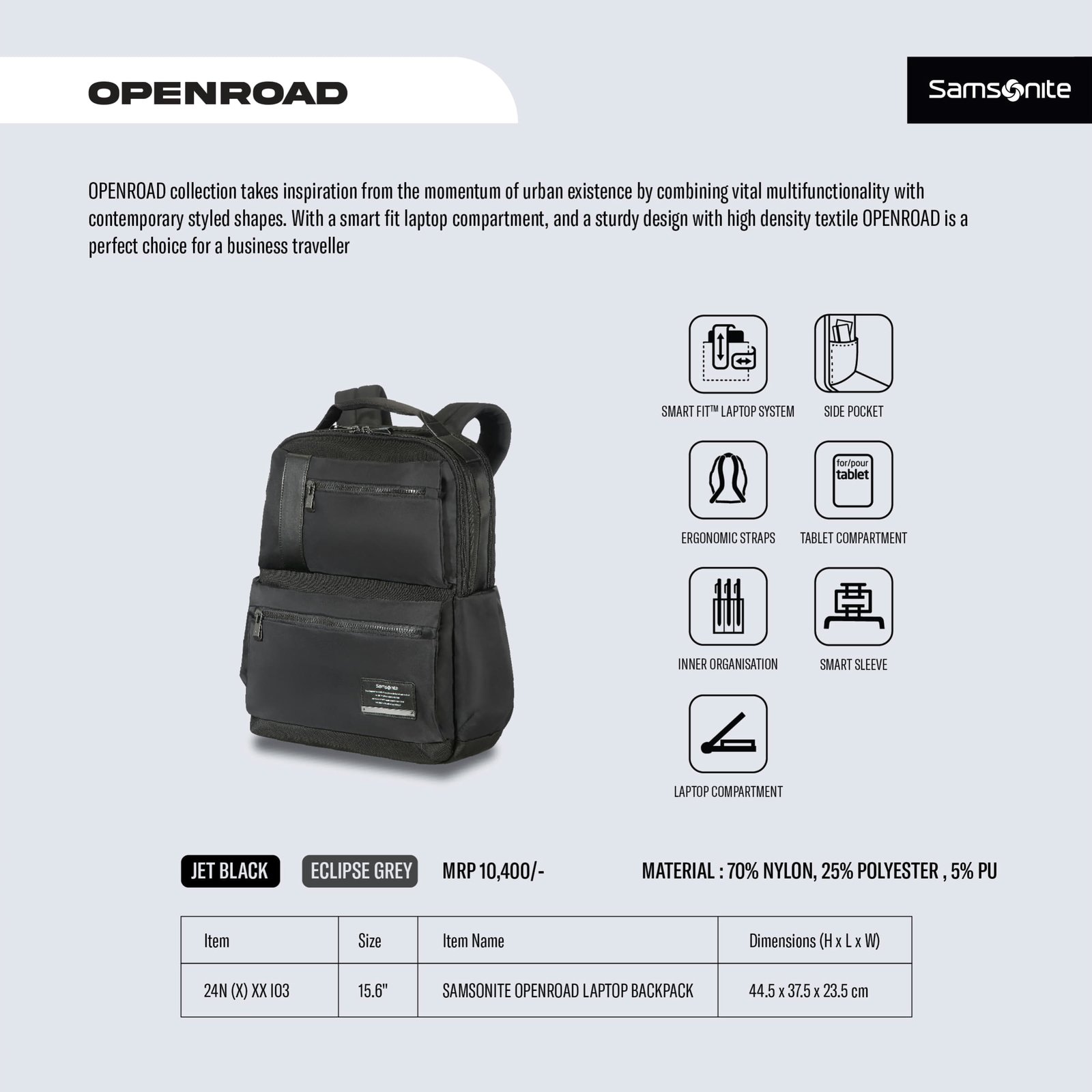 Samsonite Openroad Laptop Backpack Catalog 2023