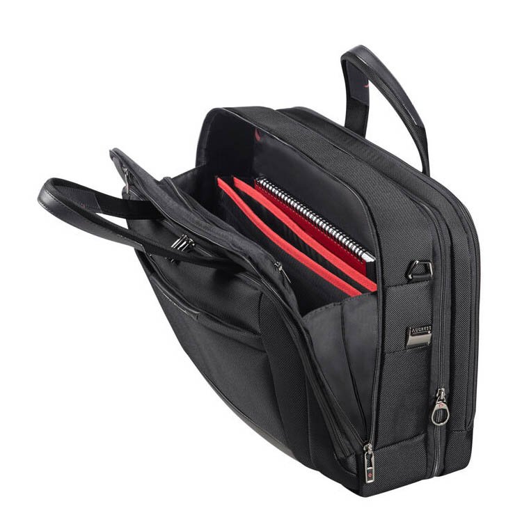 Samsonite Pro-Dlx 5 Bailhandle Expandable Black Laptop Briefcase