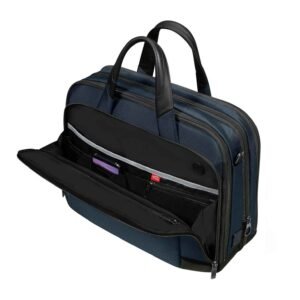 Samsonite Pro-Dlx 6 Bailhandle Expandable Blue Laptop Briefcase