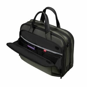 Samsonite Pro-Dlx 6 Bailhandle Expandable Green Laptop Briefcase