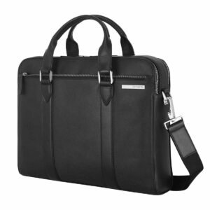 Samsonite Rector 2C Black Leather Briefcase