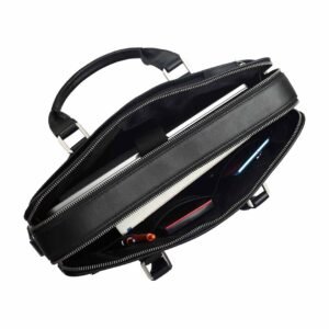 Samsonite Rector 2C Black Leather Briefcase