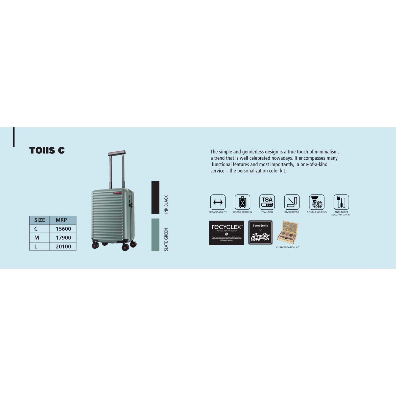 Samsonite Toiis C Spinner Hard Luggage Bag Catalog 2023