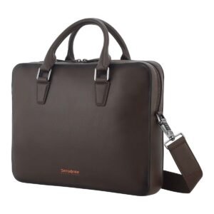 Samsonite Victor 14.1 Laptop Dark Brown Leather Briefcase (4)