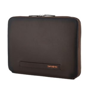 Samsonite Victor Dark Brown Leather Laptop Sleeve