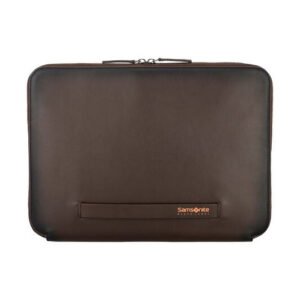 Samsonite Victor Dark Brown Leather Laptop Sleeve