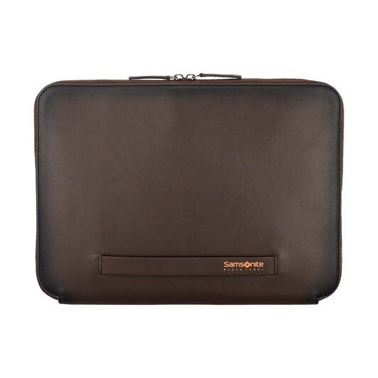 Samsonite Victor Dark Brown Leather Laptop Sleeve