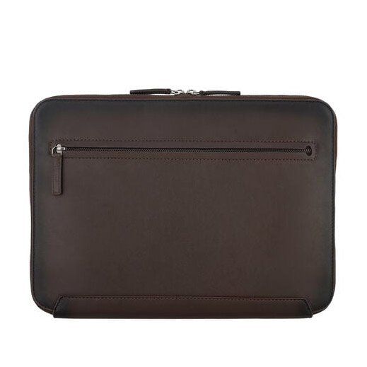 Samsonite Victor Dark Brown Leather Laptop Sleeve