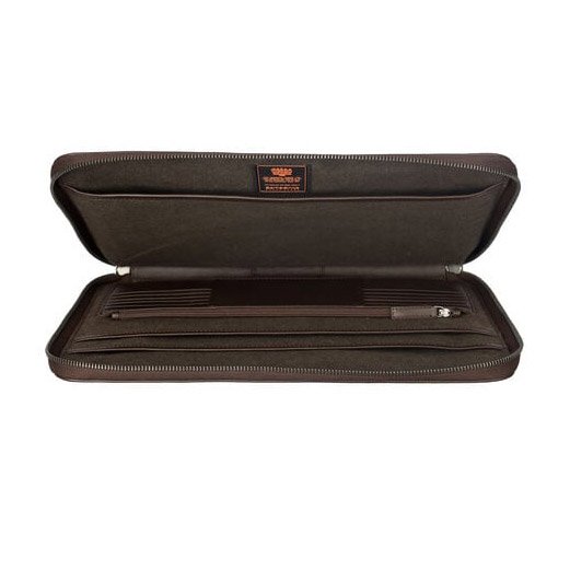 Samsonite Victor Dark Brown Leather Laptop Sleeve